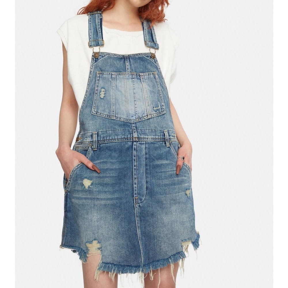We the free baxterBlue Denim Overall Dress